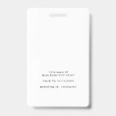 Moderne Minimale Kantoor van de Conferentie van de Badge (Achterkant)