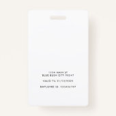 Moderne Minimale Kantoor van de Conferentie van de Badge (Achterkant)