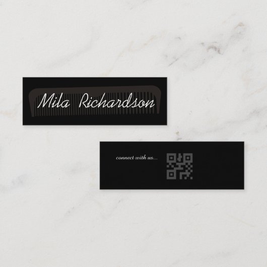 Moderne minimale kappers mini visitekaartje (Voorkant / Achterkant)