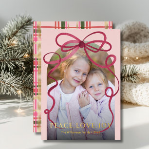 Moderne Minimale Kerst Folie Feestdagenkaart
