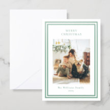Moderne Minimale Kerst met Groene Rand