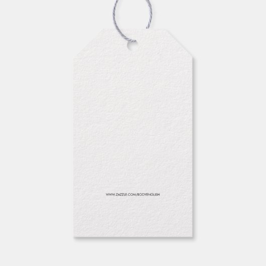 Moderne minimale kerst rendieren cadeaulabel (Achterkant)