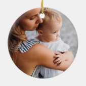 Moderne minimale kerst rustieke typografie Classic Keramisch Ornament (Achterkant)