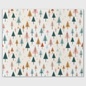 Moderne minimale kerstboom cadeaupapier (Vlak)