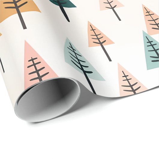 Moderne minimale kerstboom cadeaupapier (Rol Hoek)