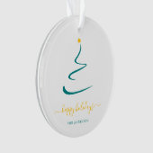 Moderne Minimale Kerstboom Gele Ster Eenvoudig Ornament (voorkant)