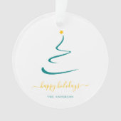 Moderne Minimale Kerstboom Gele Ster Eenvoudig Ornament (voorkant)