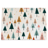 Moderne minimale kerstboom groot cadeauzakje (Voorkant)