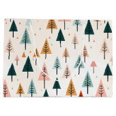 Moderne minimale kerstboom groot cadeauzakje (Achterkant)