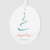 Moderne Minimale Kerstboom Rode Ster Eenvoudig Ornament (voorkant)