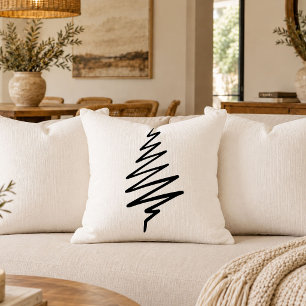 Moderne Minimale Kerstboom Sketch Kussenhoes Kussen