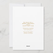 Moderne minimale kerstboom vakantie Kaart (Achterkant)