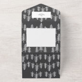 Moderne, minimale kerstboomfoto, alles in all in one uitnodiging (Buitenkant)