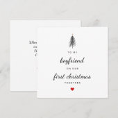 Moderne minimale kerstboomvakantie Ca Feestdagenkaart (Voorkant / Achterkant)