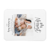 Moderne, minimale kerstfeestdag met één foto magneet (Horizontaal)