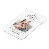 Moderne, minimale kerstfeestdag met één foto magneet (Linkerzijde)