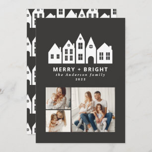 Moderne, minimale kerstfeestdagen in Scandinavië 3 Feestdagenkaart