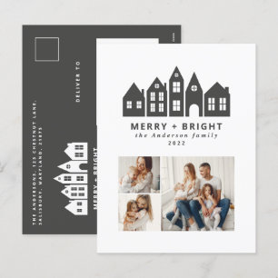 Moderne, minimale kerstfeestdagen in Scandinavië 3 Feestdagenkaart