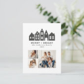 Moderne, minimale kerstfeestdagen in Scandinavië 3 Feestdagenkaart (Staand voorkant)