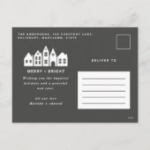 Moderne, minimale kerstfeestdagen in Scandinavië 3 Feestdagenkaart (Achterkant)