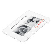 Moderne, minimale kerstfeestelijke Kaart met meerd Magneet (Linkerzijde)