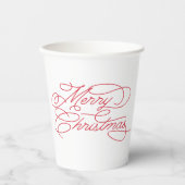 Moderne minimale kerstfeestelijke Logo Papieren Bekers (Voorkant)