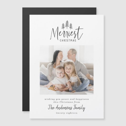 Moderne, minimale kerstfeestelijke multi-foto Holi (Voorkant / Achterkant)