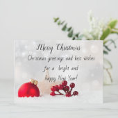 Moderne, minimale kerstfeestelijke multi-foto Holi Feestdagenkaart (Staand voorkant)