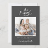 Moderne, minimale kerstfeestelijke, stijlvolle 1 f feestdagenkaart (Voorkant)