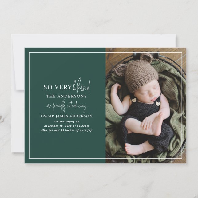 Moderne, minimale kerstfoto-aankondiging (Voorkant)