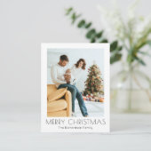 Moderne minimale kerstfoto Elegante Sjabloon (Staand voorkant)