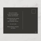 Moderne minimale kerstfoto feestdagenkaart (Achterkant)