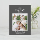 Moderne, minimale kerstfoto feestdagenkaart (Staand voorkant)