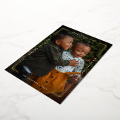 Moderne, minimale kerstfoto folie feestdagenkaart (Gedraaid)