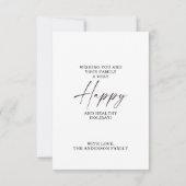 Moderne, minimale kerstfotokaart bedankkaart (Achterkant)