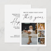 Moderne, minimale kerstfotokaart bedankkaart (Voorkant / Achterkant)