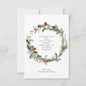 Moderne, minimale kerstfotokaarten bedankkaart (Achterkant)