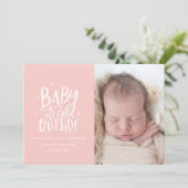 Moderne minimale kerstgeboorte aankondiging (Staand voorkant)