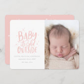 Moderne minimale kerstgeboorte aankondiging (Voorkant / Achterkant)