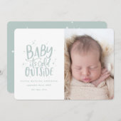 Moderne minimale kerstgeboorte aankondiging (Voorkant / Achterkant)