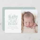 Moderne minimale kerstgeboorte aankondiging (Voorkant / Achterkant)