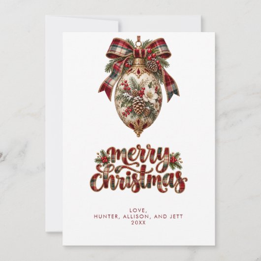 MODERNE MINIMALE KERSTKAART (Voorkant)