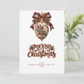 MODERNE MINIMALE KERSTKAART (Staand voorkant)