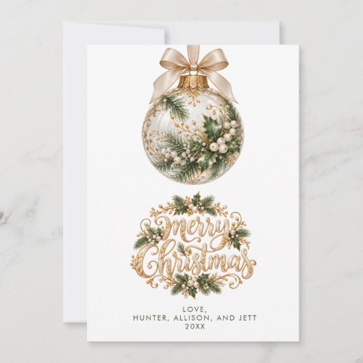 MODERNE MINIMALE KERSTKAART (Voorkant)