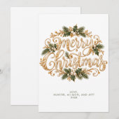 MODERNE MINIMALE KERSTKAART (Voorkant / Achterkant)