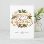 MODERNE MINIMALE KERSTKAART (Staand voorkant)