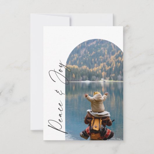 Moderne, minimale kerstkaart bedankkaart (Voorkant)