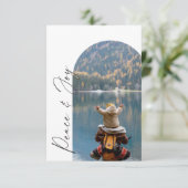 Moderne, minimale kerstkaart bedankkaart (Staand voorkant)