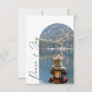 Moderne, minimale kerstkaart bedankkaart