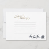 Moderne Minimale Kerstkaart Kaart (Achterkant)
